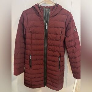 Michael Kors Burgundy Puffer Jacket